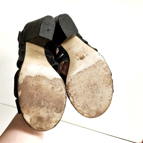 Michelediloco Black Snake-Embossed Leather Block Heels | Fall Classic Elegance - Picture 13 of 16